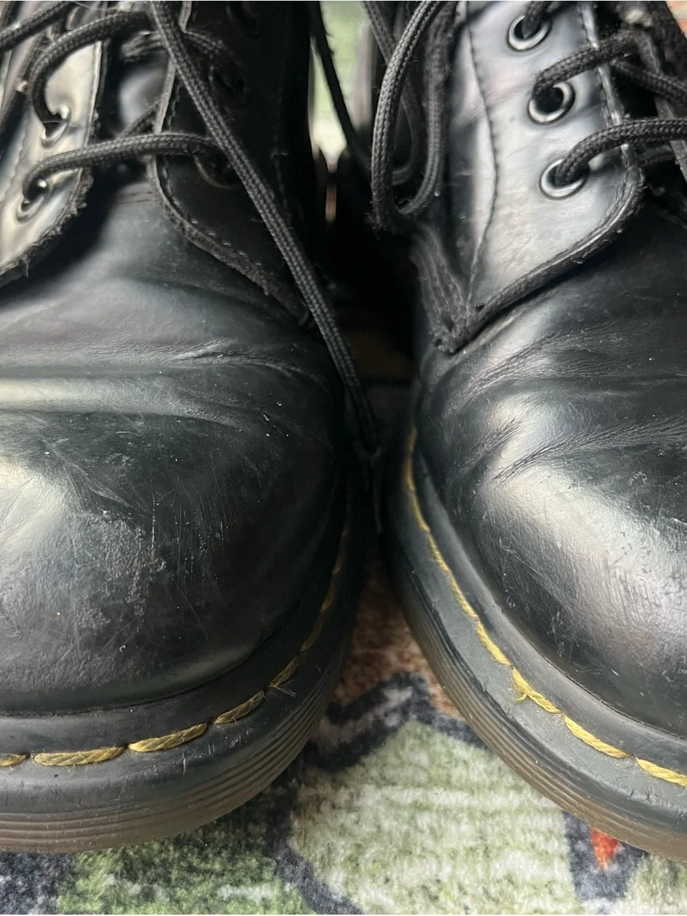 Dr. Martens Black Leather Lace-Up Men’s Combat Boots